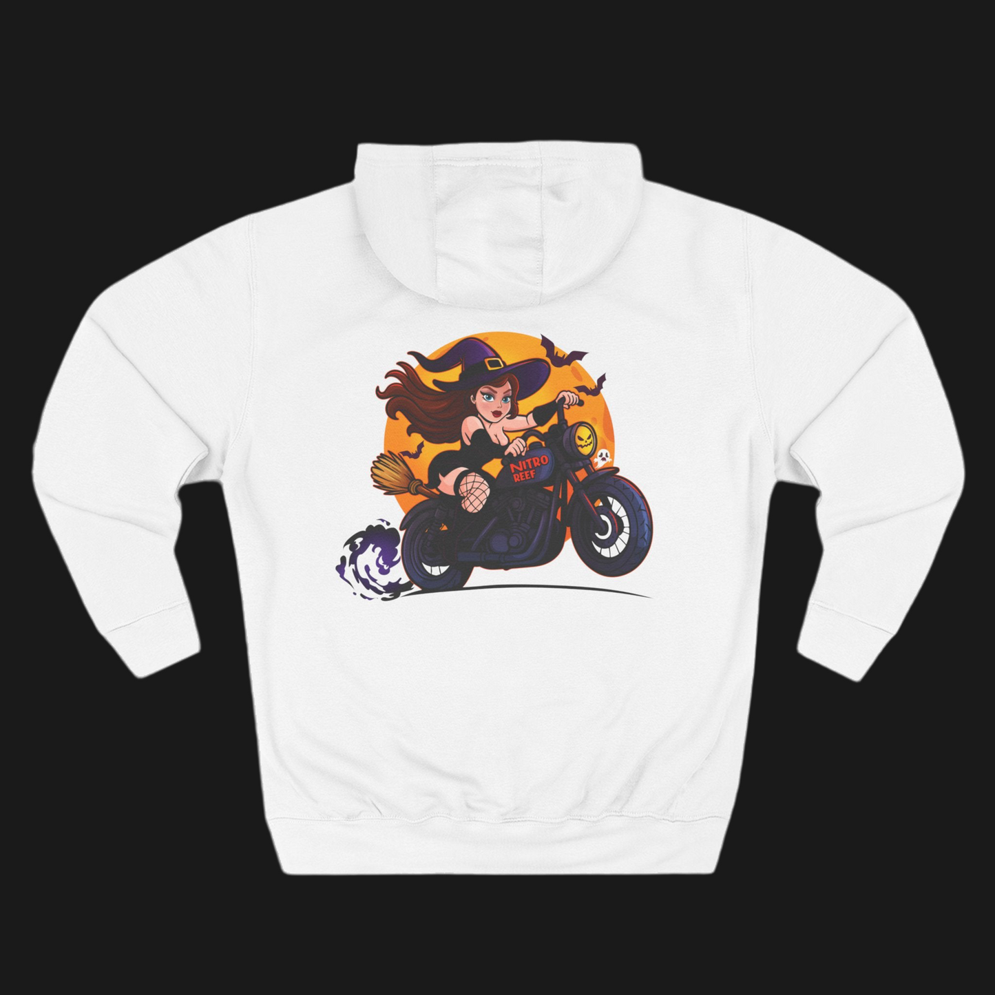 Witchy Motorcycle Fleece Hoodie