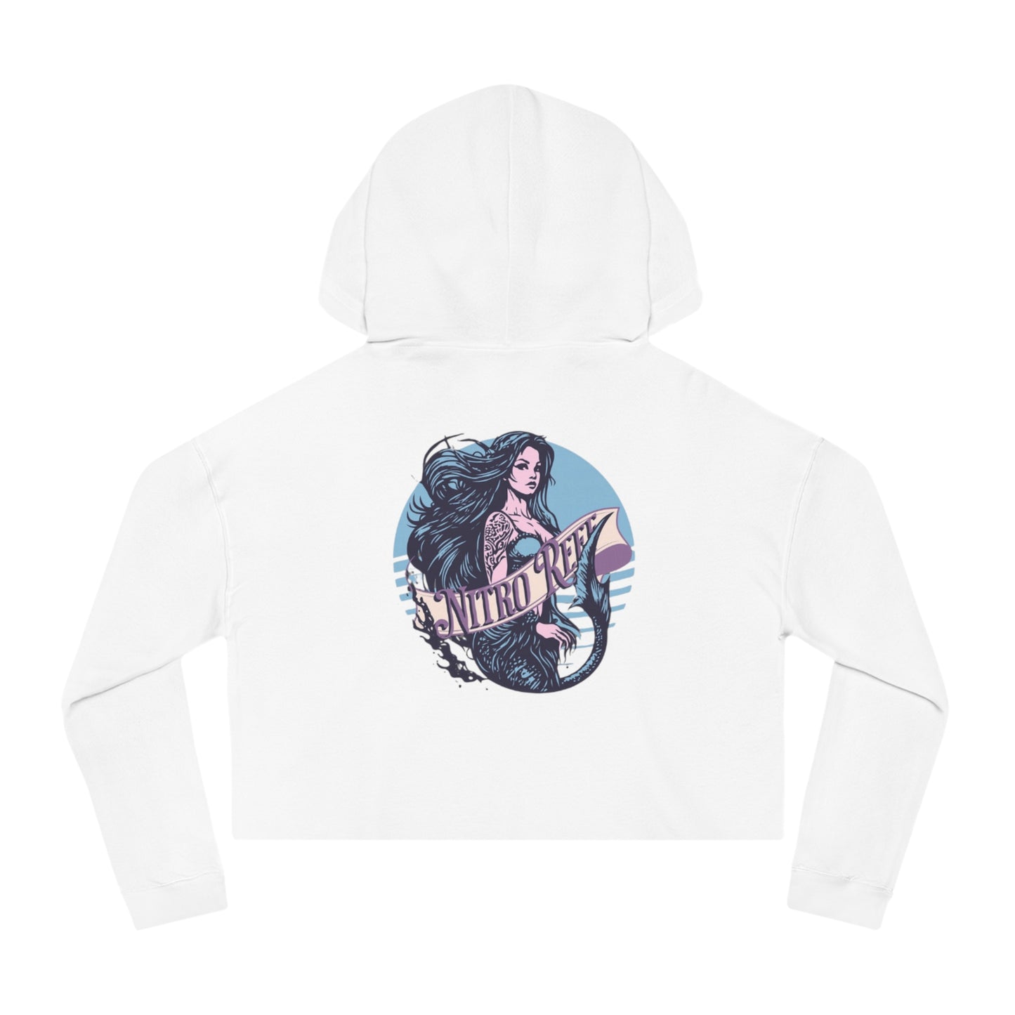 Lady Ocean Cropped Hooded Sweatshirt