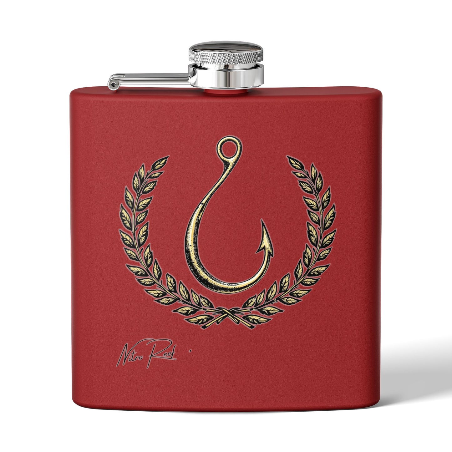 Fishing Hook Flask — 6oz Stainless Steel Hip Flask