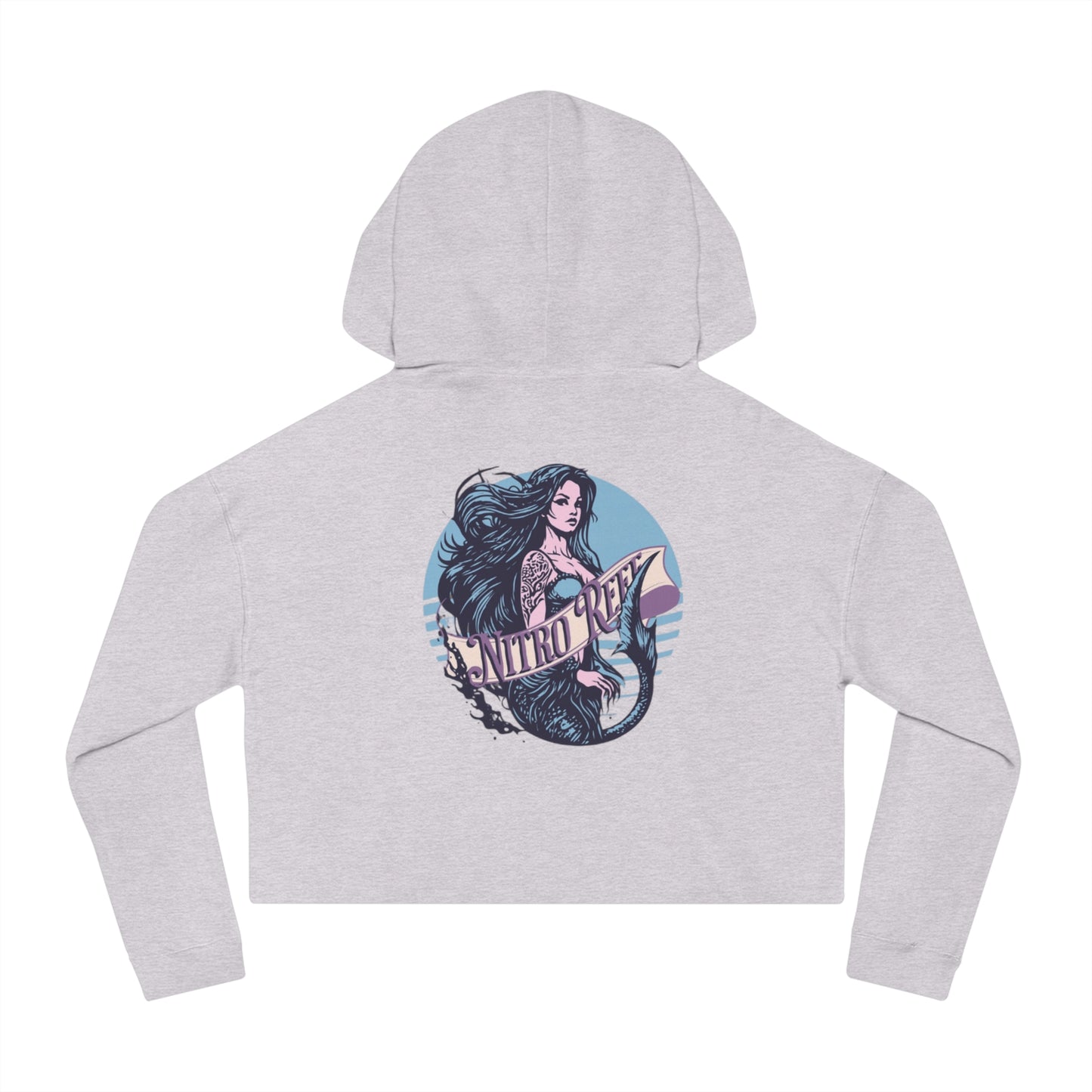 Lady Ocean Cropped Hooded Sweatshirt