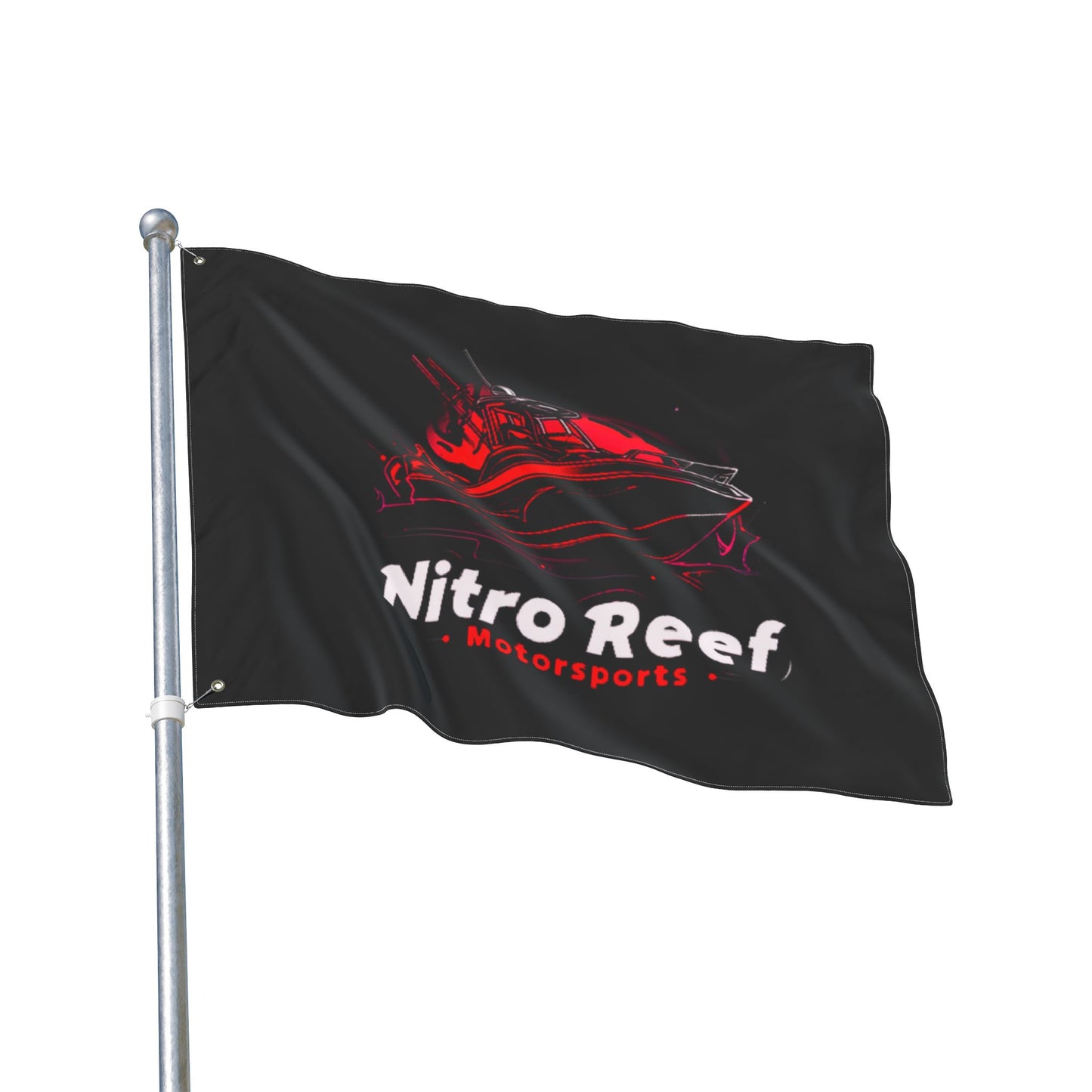 Motorsports Boat Flag — "Nitro Reef" Double-Sided Racing Flag