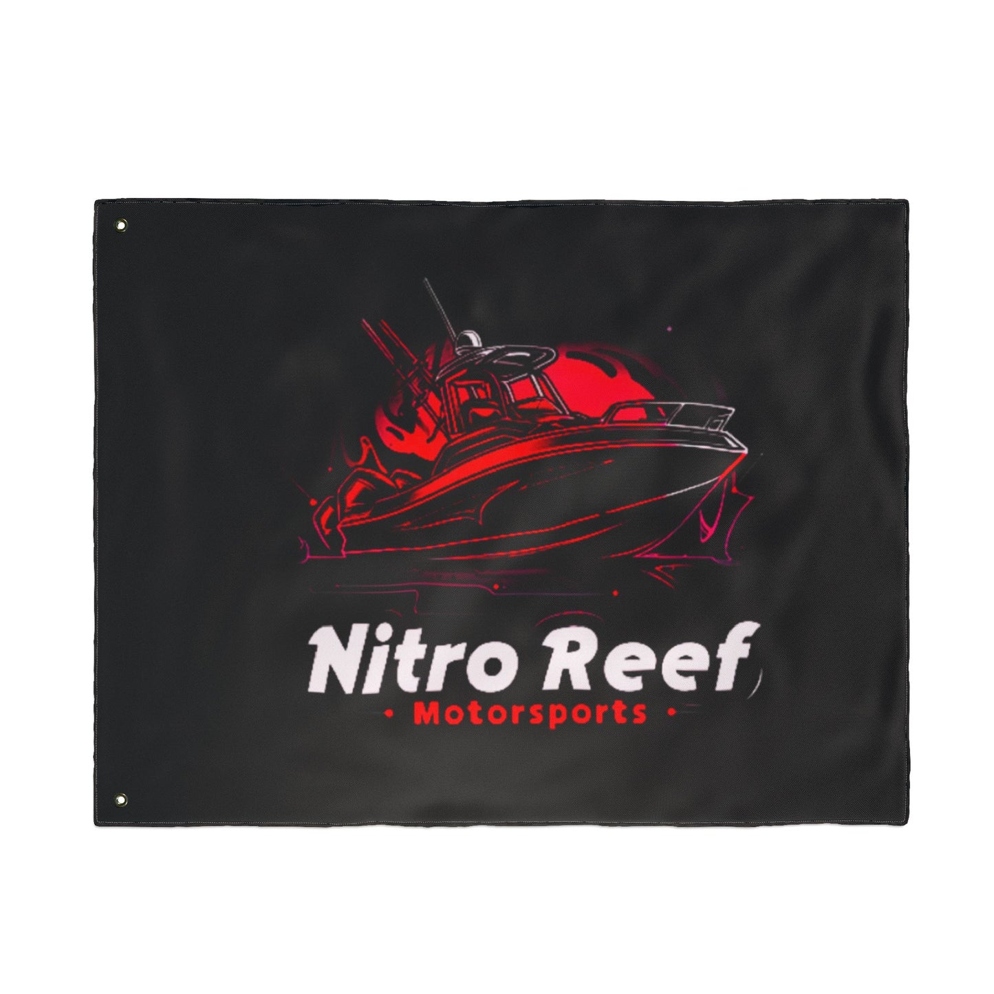 Motorsports Boat Flag — "Nitro Reef" Double-Sided Racing Flag