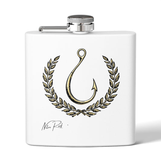 Fishing Hook Flask — 6oz Stainless Steel Hip Flask
