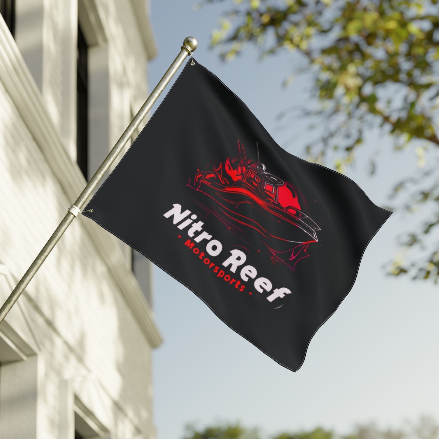 Motorsports Boat Flag — "Nitro Reef" Double-Sided Racing Flag