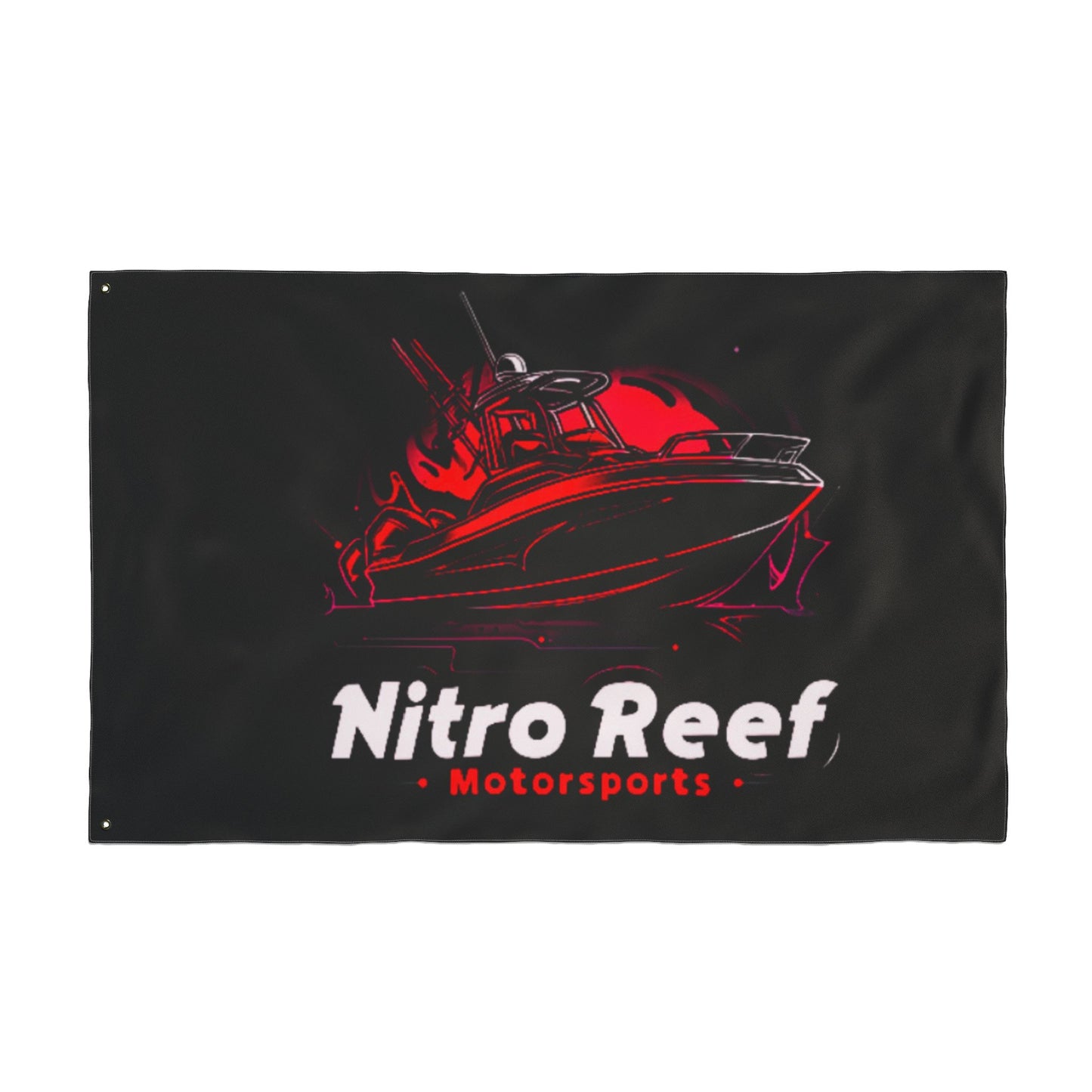 Motorsports Boat Flag — "Nitro Reef" Double-Sided Racing Flag