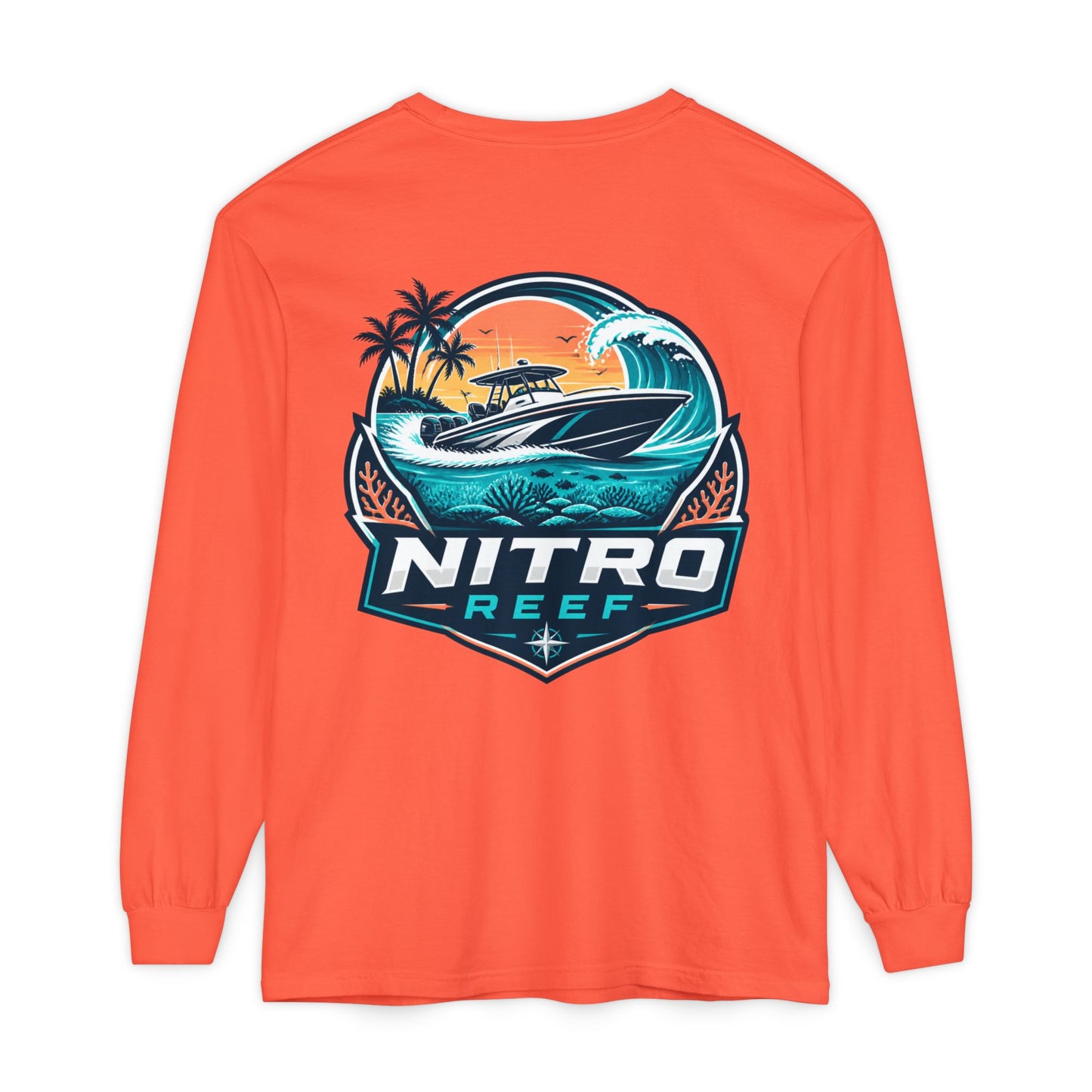 Nitro Reef Boat Long Sleeve T-Shirt — Nautical Fishing & Boating Graphic Tee
