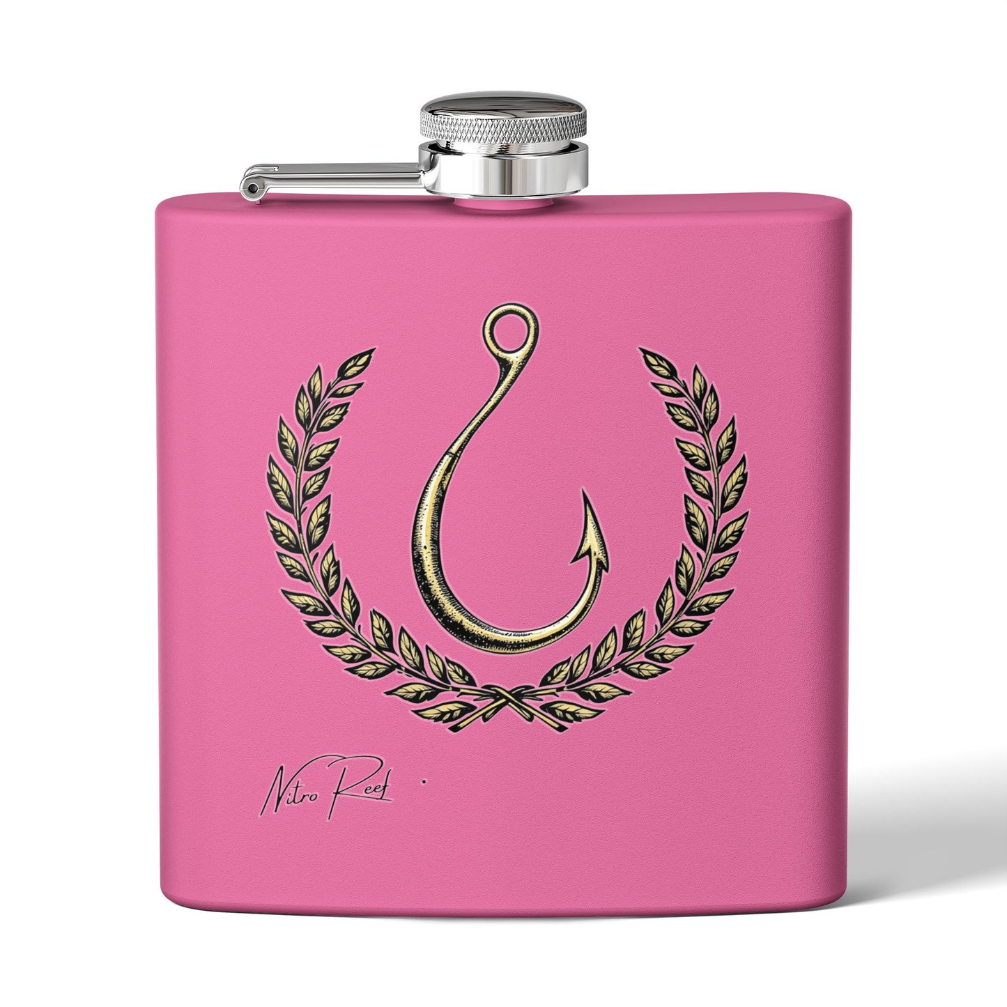 Fishing Hook Flask — 6oz Stainless Steel Hip Flask