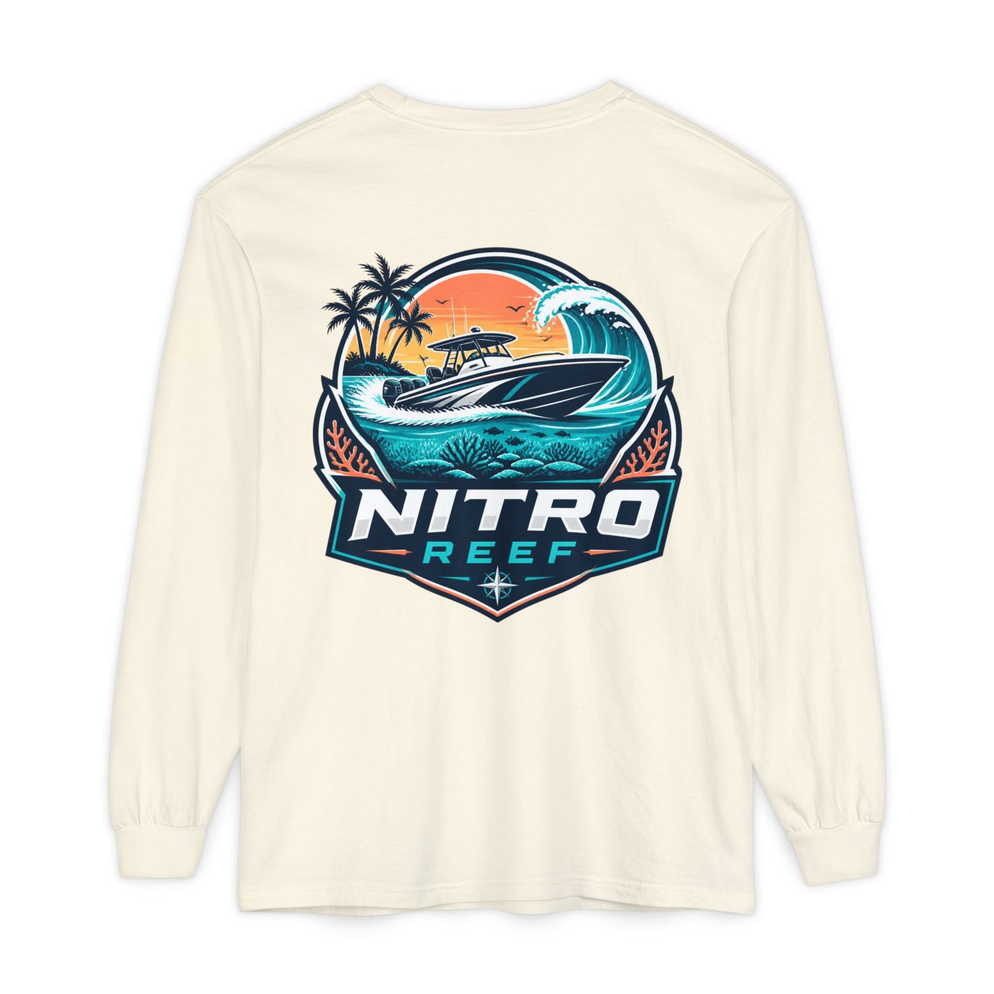 Nitro Reef Boat Long Sleeve T-Shirt — Nautical Fishing & Boating Graphic Tee