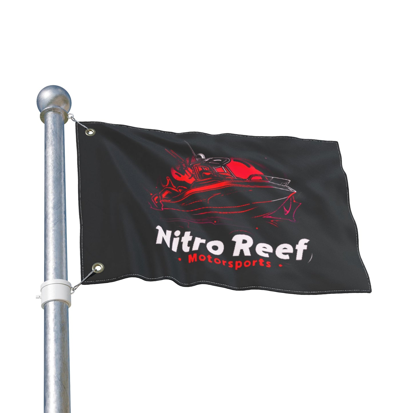 Motorsports Boat Flag — "Nitro Reef" Double-Sided Racing Flag