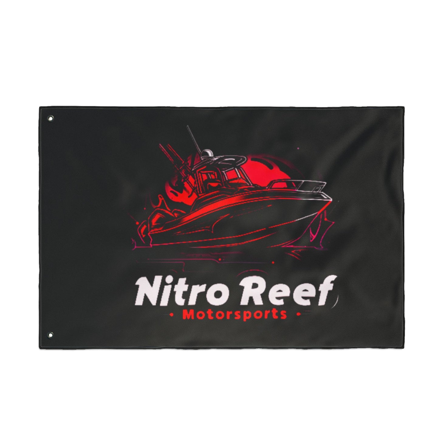 Motorsports Boat Flag — "Nitro Reef" Double-Sided Racing Flag