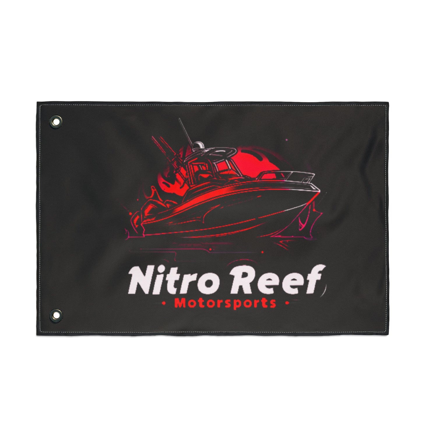 Motorsports Boat Flag — "Nitro Reef" Double-Sided Racing Flag