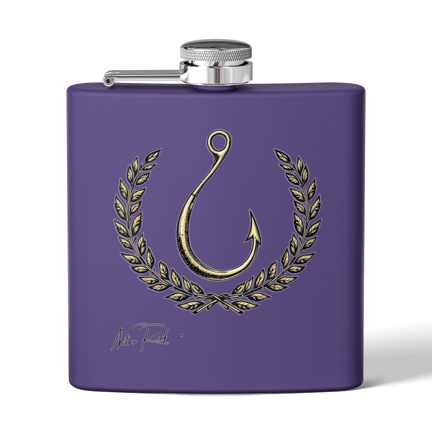 Fishing Hook Flask — 6oz Stainless Steel Hip Flask