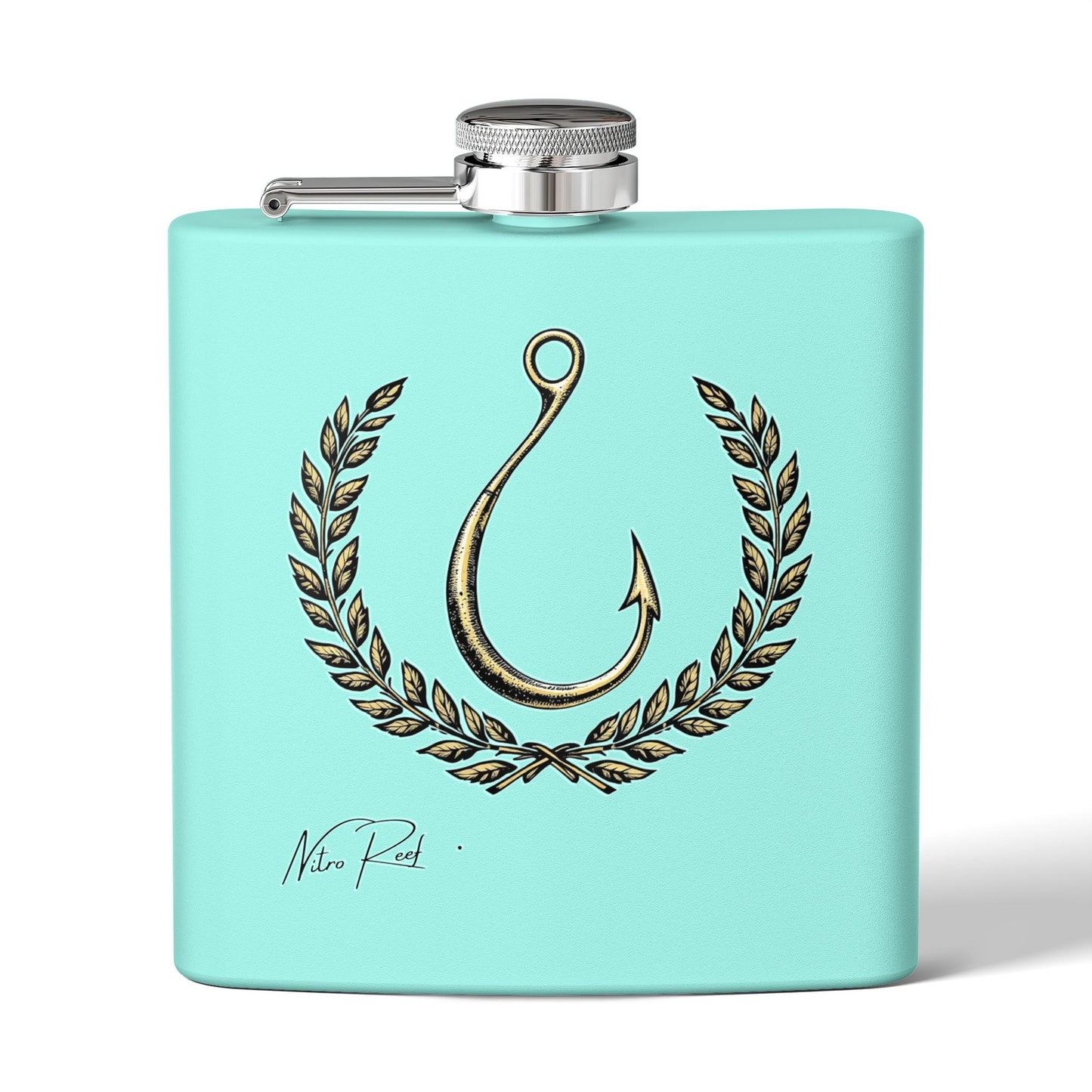 Fishing Hook Flask — 6oz Stainless Steel Hip Flask