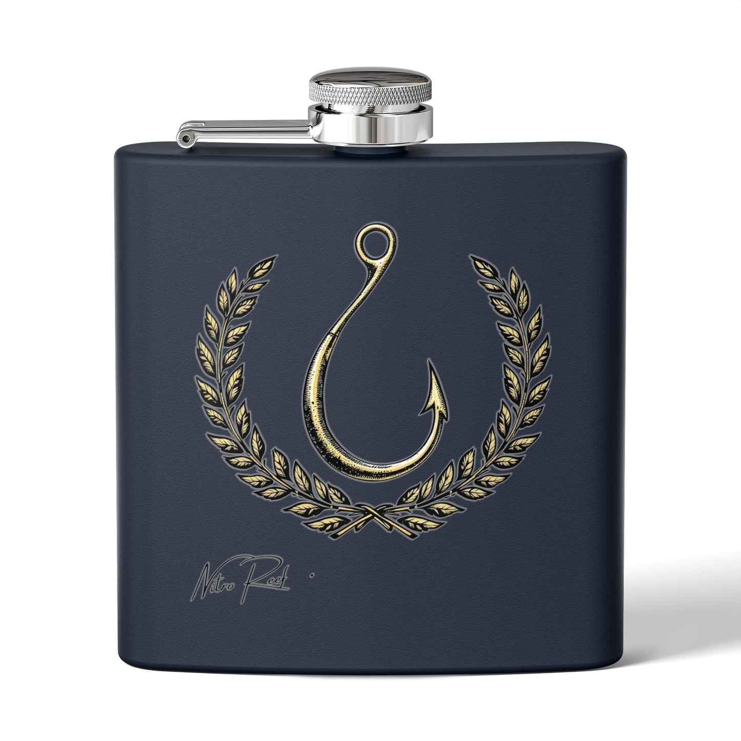 Fishing Hook Flask — 6oz Stainless Steel Hip Flask